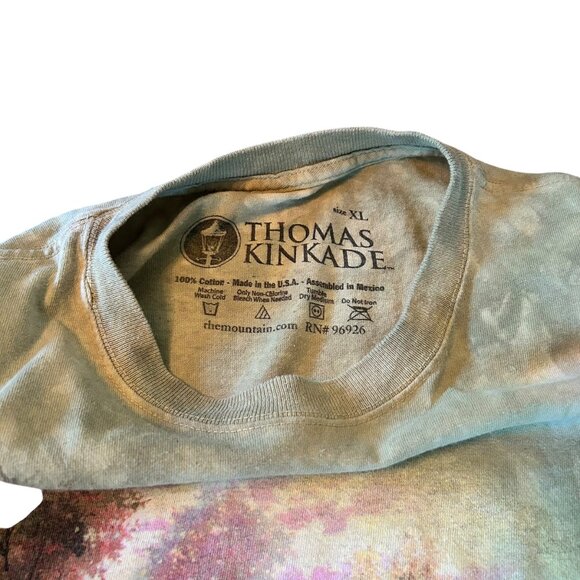 The Mountain Thomas Kinkade Tie Dye Cabin In Woods Tee XL USA - Picture 3 of 7